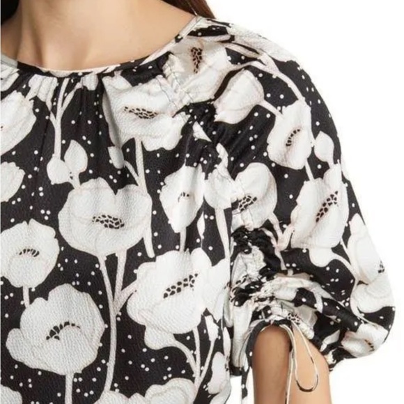 Ted Baker Black Abriee Puff Sleeve Midi Dress - Picture 3 of 16